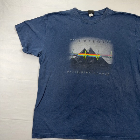 Liquid Blue Pink Floyd Dark Side of the Moon Graphic T-Shirt Blue Mens 3XL - Picture 3 of 9